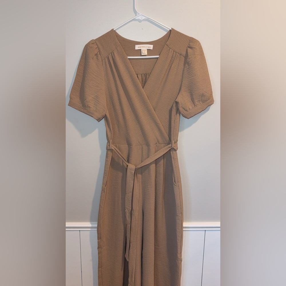 Monteau | Women’s Tan Jumpsuit | Size: Medium